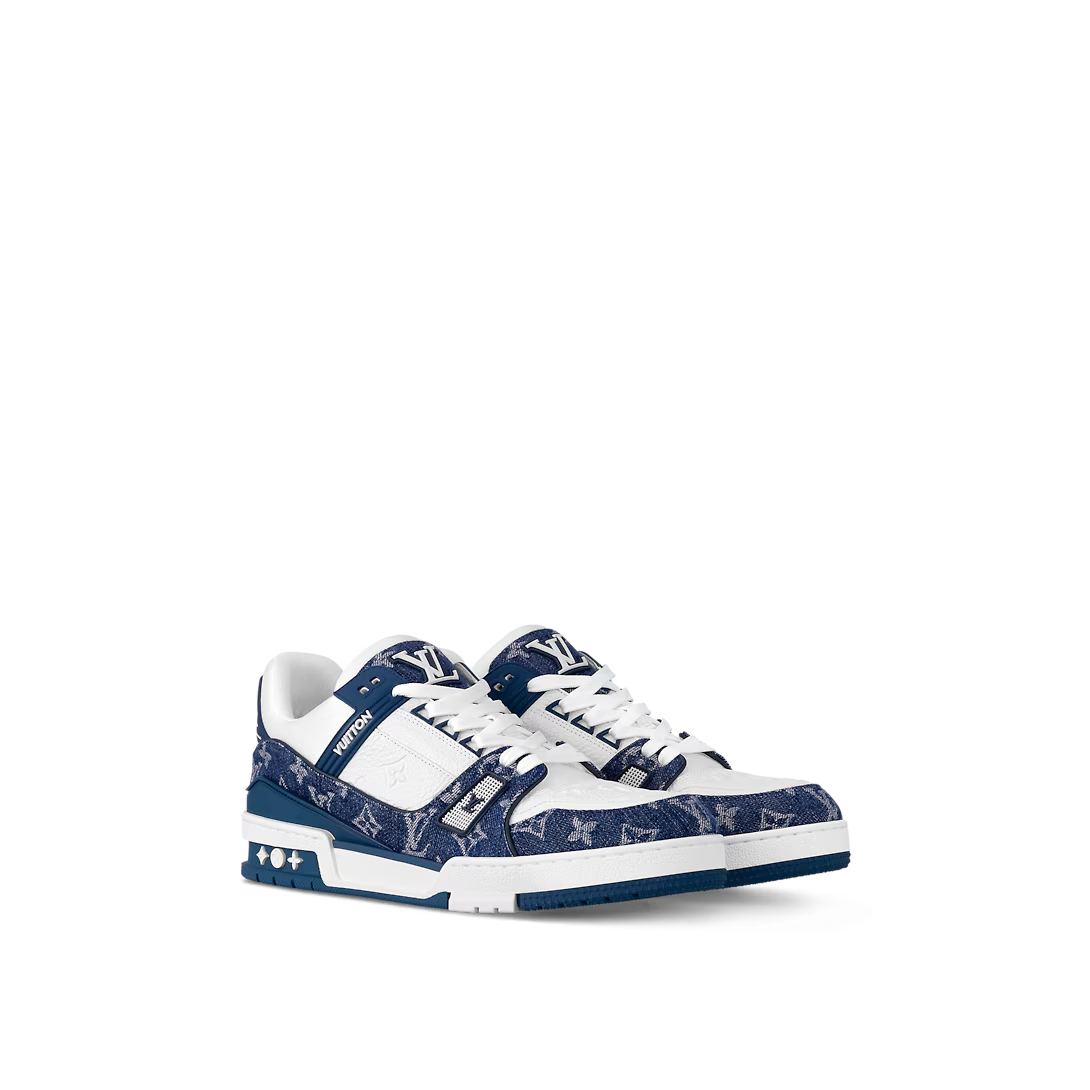 Louis Vitton LV Trainer White Blue