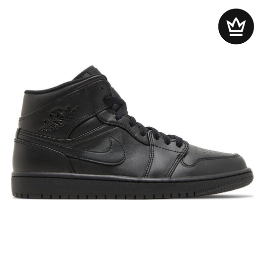 Nike Air Jordan 1 Mid 'Triple Black' 2022