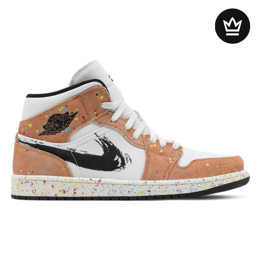 Nike Air Jordan 1 Mid SE 'Brushstroke Paint Splatter'